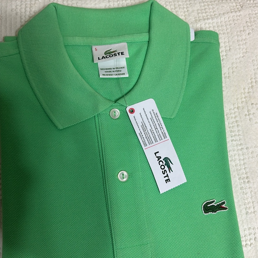 👕🐊 Brand new w tags men’s Lacoste polo shirt size 5 - Picture 3 of 3